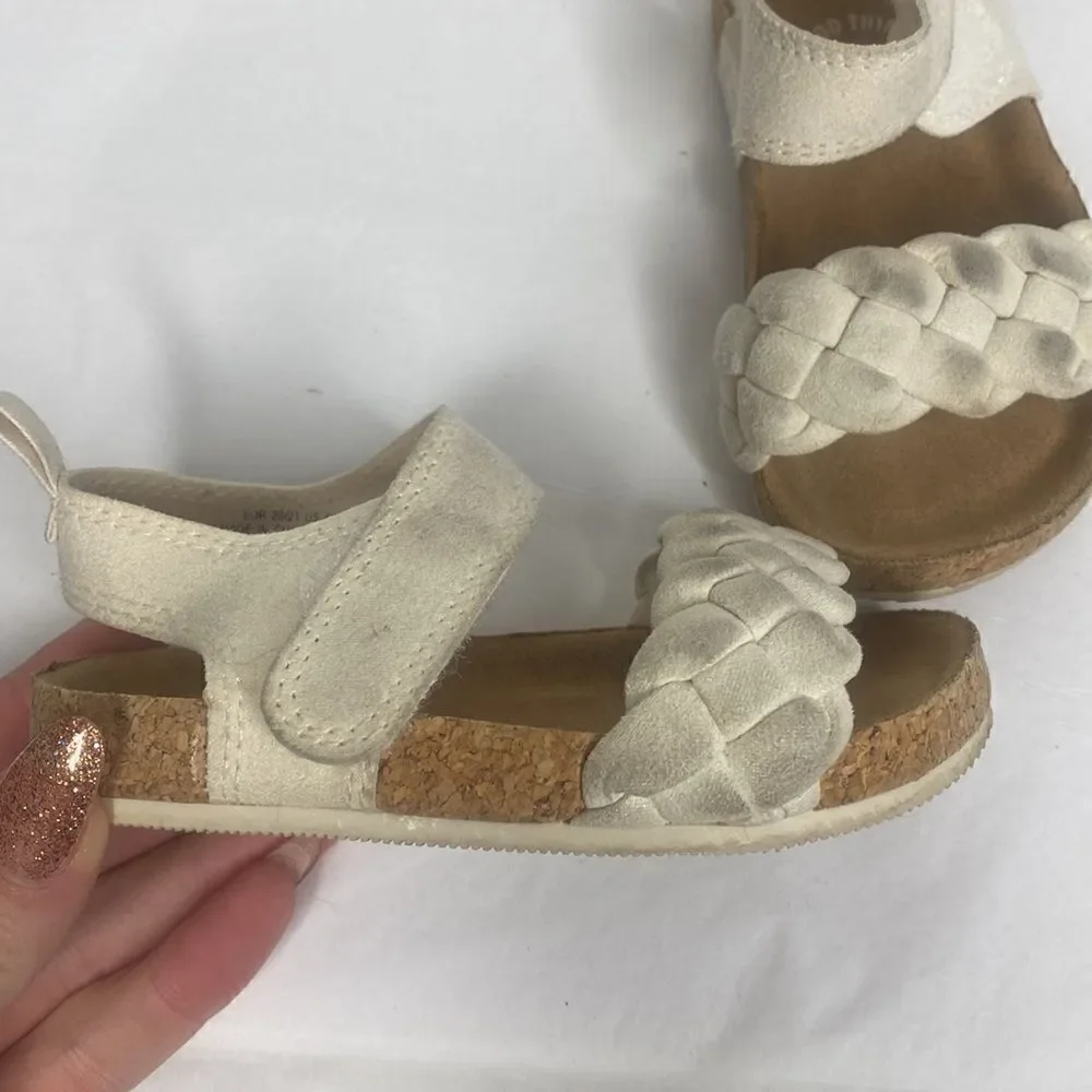 Good Things Happen Baby Sandals White Size 5.5